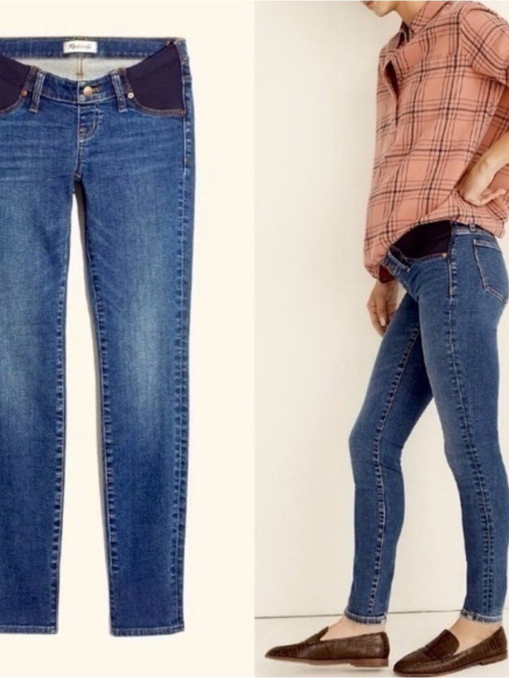 Madewell Maternity Skinny Jeans in Medium Blue